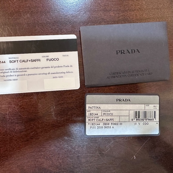 Prada Pattina Soft Calkskin and Saffiano leather, Mini Bag, Color Red - Picture 11 of 11